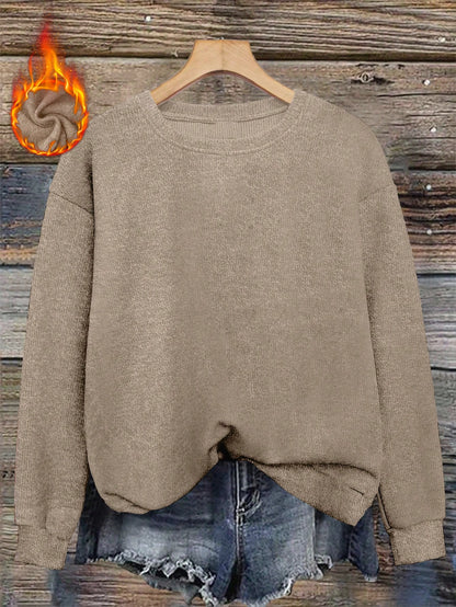 Women's Casual Warm Faux Wool Cow Print Sweatshirt, Warm Pullover, Printed Sweatshirt, Merry Christmas, Christmas Themed Clothing, Christmas Gift, Chinese New Year, Lunar New Year, Year Of The Horse, Spring Festival, Happy New Year, Valentine's Day, Valen