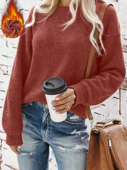 Women's Casual Warm Faux Wool Cow Print Sweatshirt, Warm Pullover, Printed Sweatshirt, Merry Christmas, Christmas Themed Clothing, Christmas Gift, Chinese New Year, Lunar New Year, Year Of The Horse, Spring Festival, Happy New Year, Valentine's Day, Valen