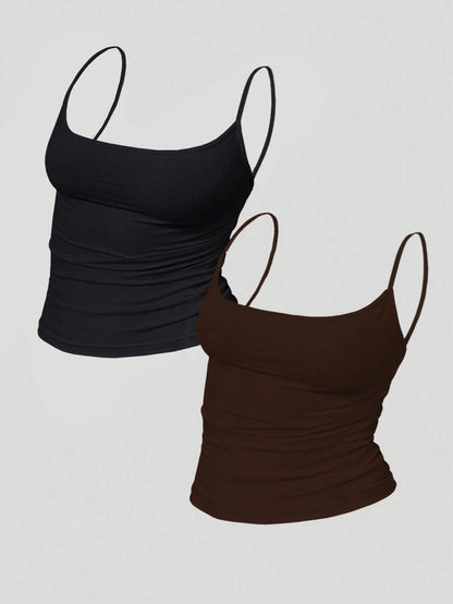 Zyxie Women's Casual Versatile Solid Color Slim Fit Camisole