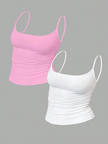Zyxie Women's Casual Versatile Solid Color Slim Fit Camisole