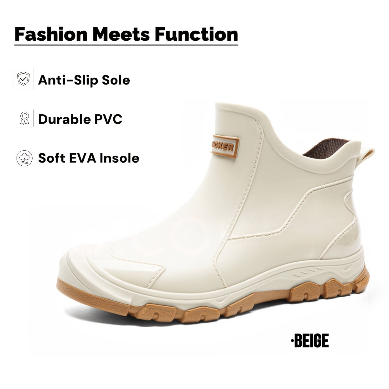 Fashionable Rain Boots | Unisex Ankle Boots - Available in All Sizes, Suitable for All Seasons, Lightweight And Comfortable, Perfect for Everyday Wear, Ideal for Outdoor Activities, Rainy Days, Muddy Areas, Music Festivals