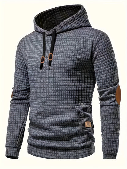 Pddzhaojun  Checkered Three-Dimensional Hooded Sweatshirt
