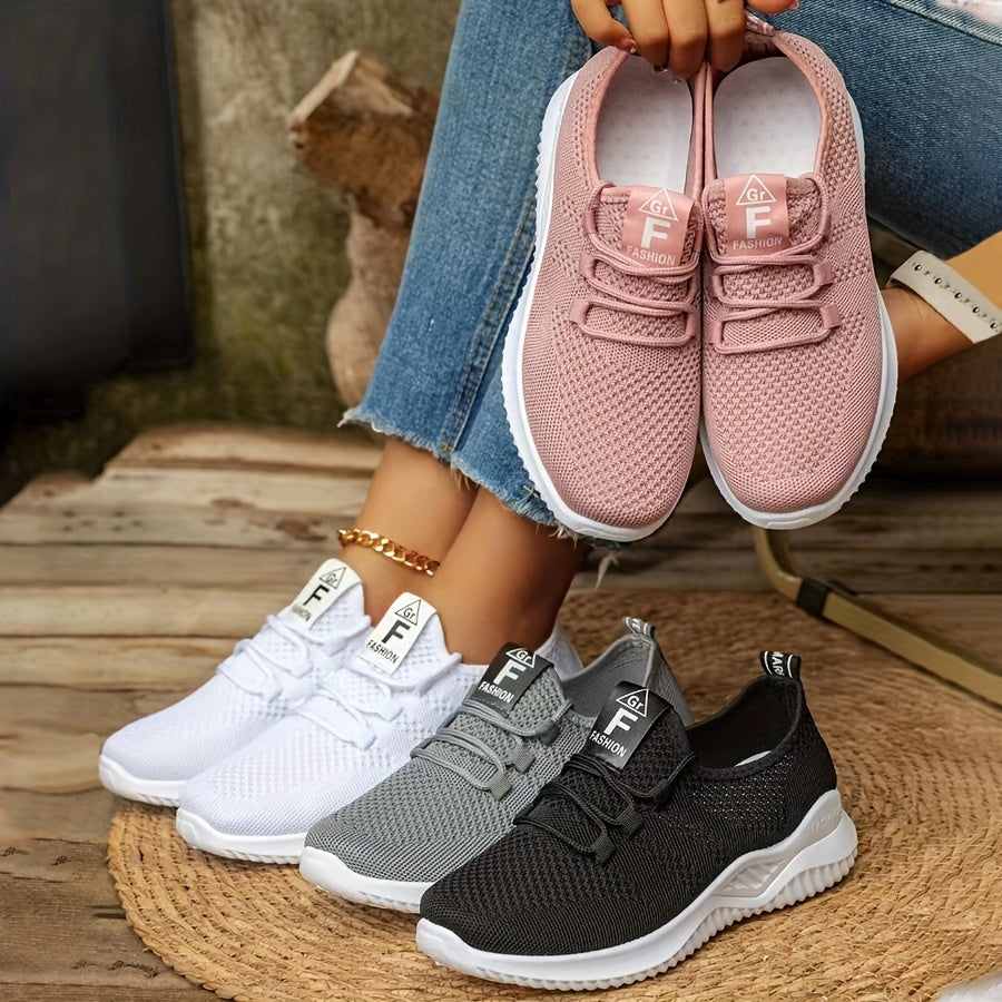 2023 Women's Casual Sneakers: Summer Comfortable, Breathable Platform Shoes, Fashionable Versatile Lace-Up Sneakers for Women, Women Shoes