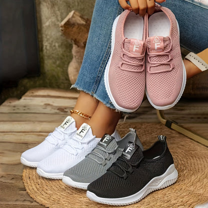 2023 Women's Casual Sneakers: Summer Comfortable, Breathable Platform Shoes, Fashionable Versatile Lace-Up Sneakers for Women, Women Shoes