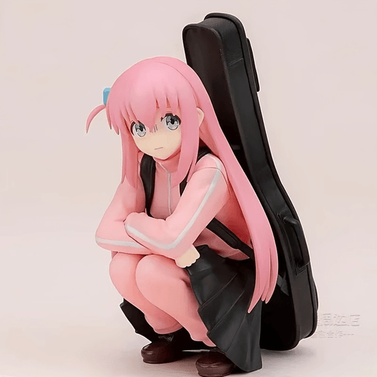 Gotoh BOCCHI THE ROCK! Anime Figure - Collectible PVC Action Figure with Chibi Face-Changing Expression, Pink-Haired Music Character & Guitar Back, Display Statue for Anime Fans (High-Quality Collectible Model)