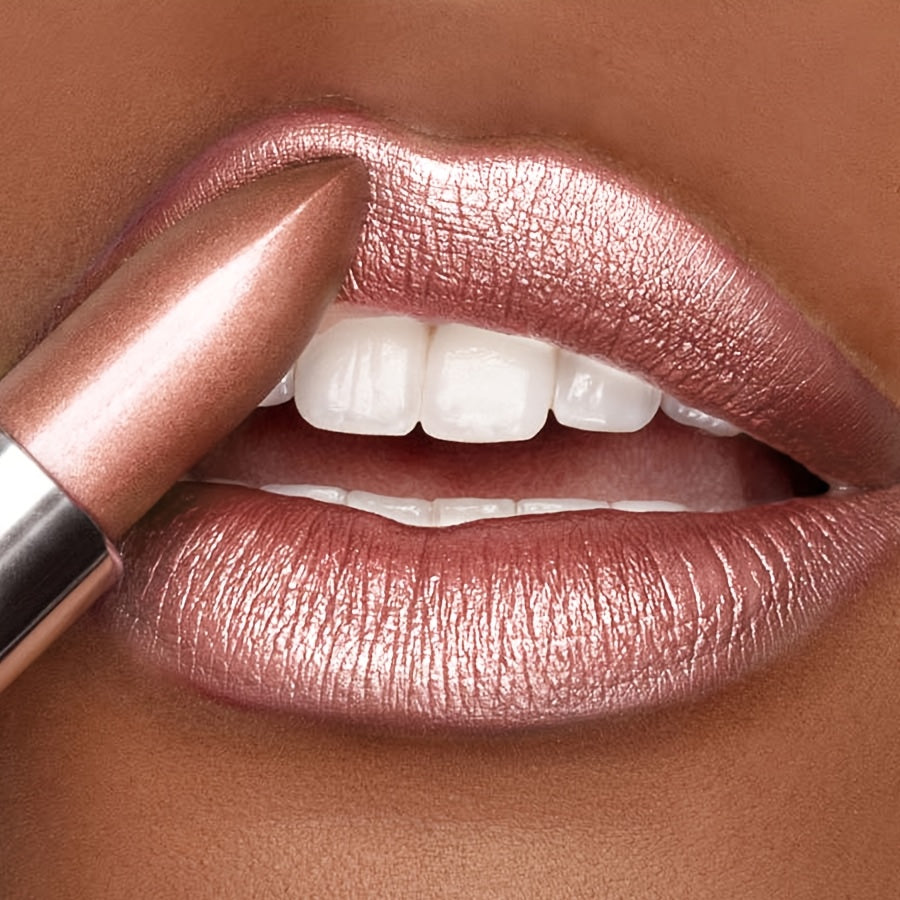 Lip Color, Resistant to Water, Non-Tacky, Vibrant Shades, Long-Lasting Cosmetics, Shimmering, Glittery, User-Friendly, Ideal for Novices, Lip Shine
