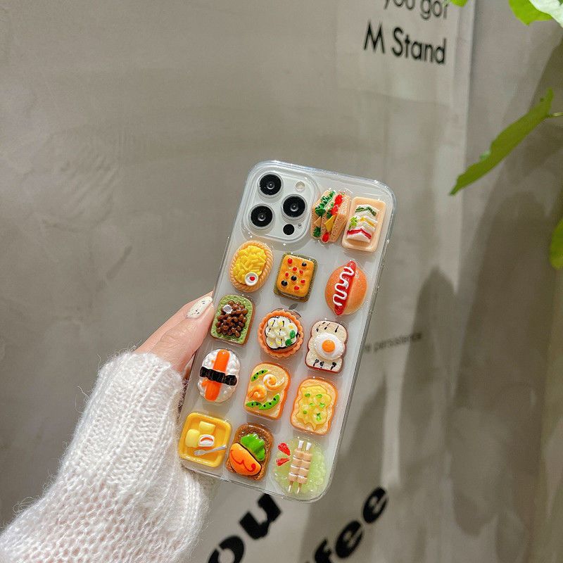 Three-dimensional cute food sushi apple 16 14 15promax mobile phone case iPhone13 12 11 soft Xs female