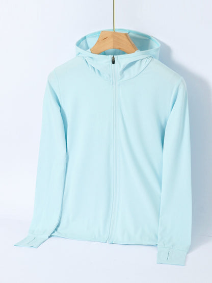 Women'S Lightweight Summer Protection Swimsuit Jacket with Front Zipper - Breathable & Stretchy Fabric, Ideal for Beach, Pool, and Fishing