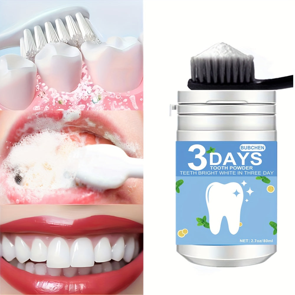 BUBCHEN 2.71oz Essence Teeth Powder, Deep Cleaning Tooth Powder, Fresh Breath, Gel or Powder Formula for Daily Use, Plaque Remover for Teeth & Gum Care