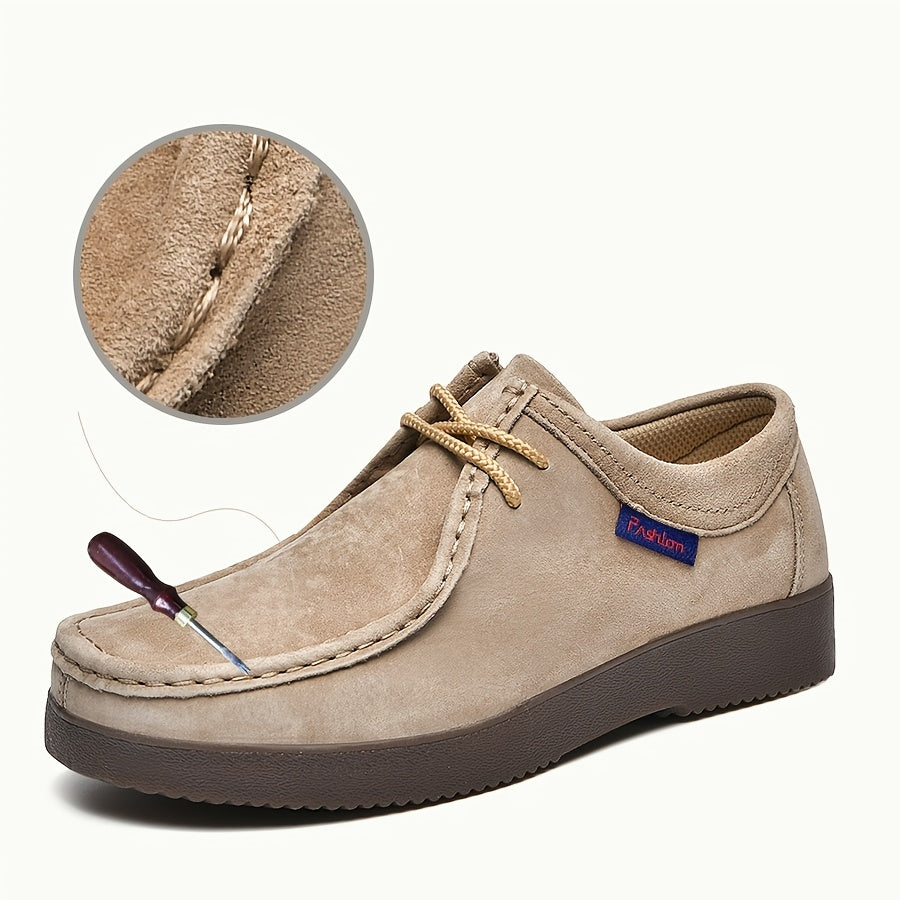 Casual Shoes, Business Shoes, Pigskin Fabric with Non-slip Premium Soles, Suitable for Autumn and Winter Business Casual Easy to Clean Shoes