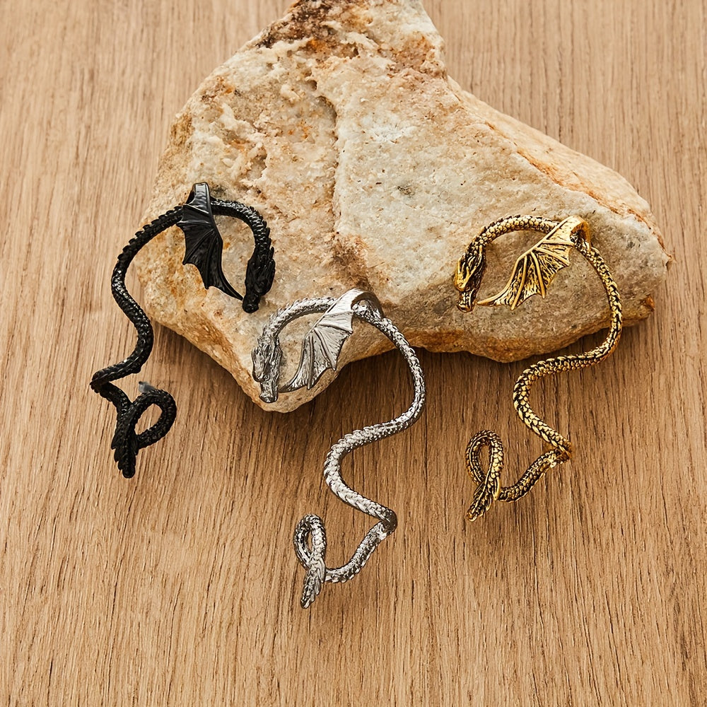 [Bohemian Style] Bohemian Winged Dragon Shape Pierced Earrings | Fashionable Retro Style | Party Gift