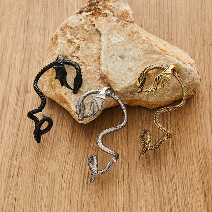 [Bohemian Style] Bohemian Winged Dragon Shape Pierced Earrings | Fashionable Retro Style | Party Gift