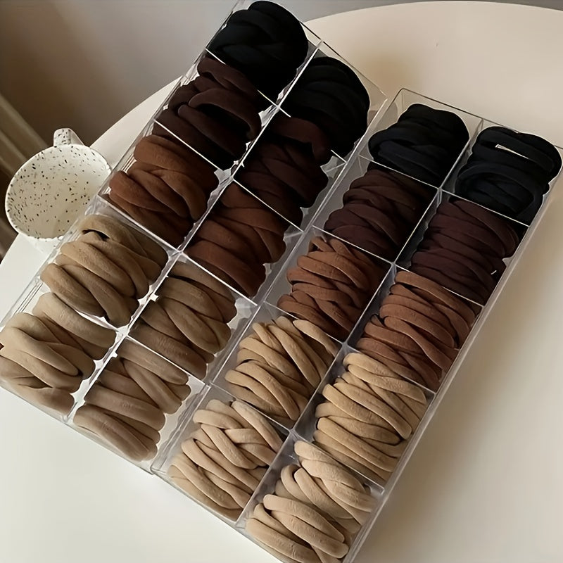 20/40 Solid Color Elastic Hair Bands, Highly Elastic, Stylish And Easy, Suitable for Ponytail Styling, Perfect for Women'S Daily And Casual Use, an Ideal Holiday Gift