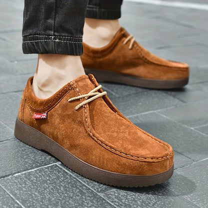 Casual Shoes, Business Shoes, Pigskin Fabric with Non-slip Premium Soles, Suitable for Autumn and Winter Business Casual Easy to Clean Shoes