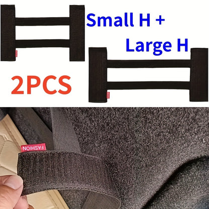 Black 1/2pcs/4pcs Car Trunk Storage Box | Magic Tape, Universal Fit for Plush and Various Sizes, Includes Small H, Large H, L, XL, Long and Short Tapes