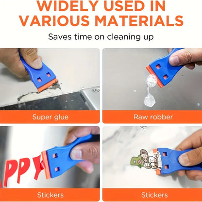 1 Set Plastic Razors, Scrapers, Label Removal Tools, Easily Removes Wall Paint, Stickers, And Vinyl Adhesives
