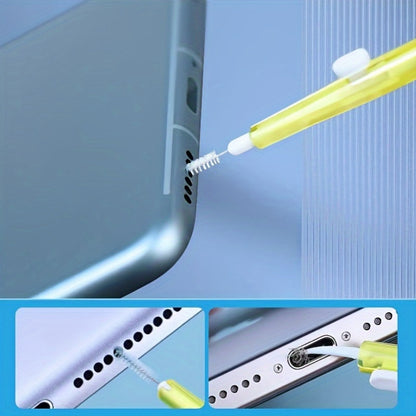 4pcs Mobile Phone Retractable Cleaning Set, Multi-Functional Mobile Phone And Earphone Cleaning Kit, Mobile Phone Cleaning, Repair And Restoration of Mobile Phone And Tablet Charging Ports, Lightning Cable And Connectors, Easy to Store And Carry Design