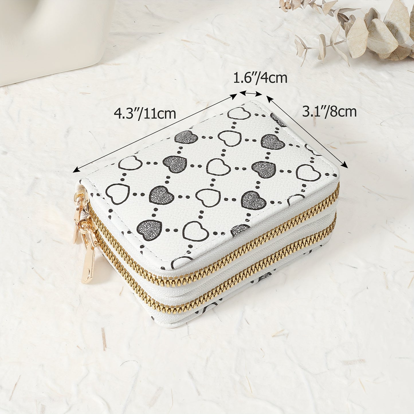 Stylish Double-Zippered Coin Purse for Credit Cards, Made from High-Quality. This Easy And Casual Multi-Card Holder Is Ideal for Outdoor Activities, Travel, And Returning to School