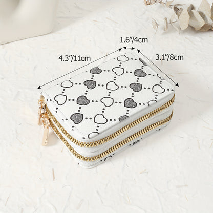 Stylish Double-Zippered Coin Purse for Credit Cards, Made from High-Quality. This Easy And Casual Multi-Card Holder Is Ideal for Outdoor Activities, Travel, And Returning to School