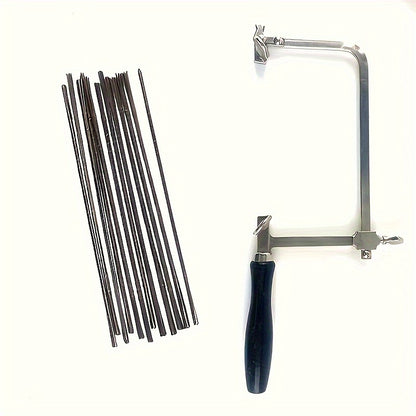 Black Handle Movable Saw Bow Wire Saw Mini Wire Saw U-shaped Saw Bow Small Hand Saw Jewelry Tool DIY Production Tool.