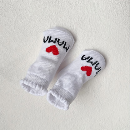 [Two Pairs Dad and Mom Socks] Two Pairs of Youngsters Love Dad and Mom Socks