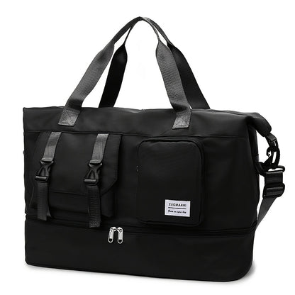 Large Capacity Multi-Functional Travel Duffel Bag,Gym Tote with Multiple Compartments, Adjustable Strap,Portable Sports Gym Bag for Overnight Trips