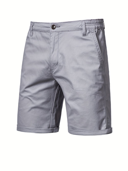 Men's Navy Blue Cotton Shorts - Non-Stretch Casual Everyday & Formal Shorts with Side Pockets, Machine Washable Regular Fit for Office, Outings, Lounge Wear - Breathable Cotton Fabric, Versatile Clothing, Classic Design, Comfortable Material, Office Attir