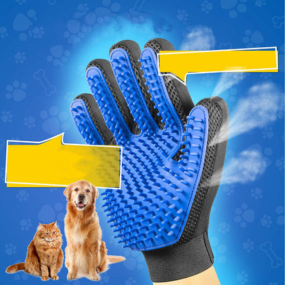1 Pair Gentle Pet Grooming Gloves - Soft Hair Remover Brush for Dogs, Massaging and Stimulating Circulation, Easy to Use and Clean, Comfortable Wear, Perfect for Shedding Season