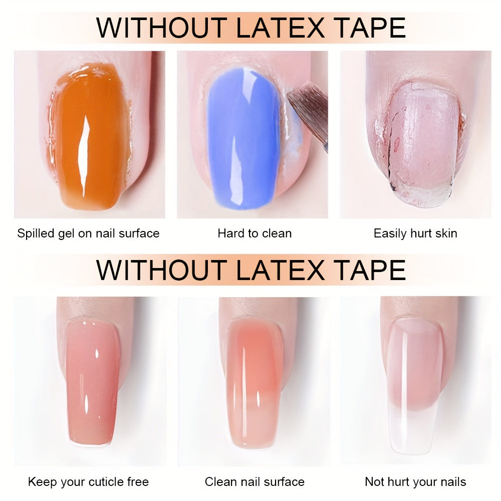 8ml Nail Off Liquid Anti-Overflow Glue Edge Latex Tape, OffCuticle Guard Nails Finger Lacquer Protector, Manicure Polish Accessory