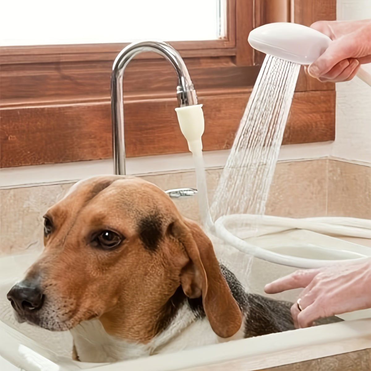 1pc Faucet Washing Hair Shower Pet Cat Dog Bath Faucet Sprayer, Multi-purpose Faucet, Shower Spray Head Convenient Easy InstallationFor shower use only