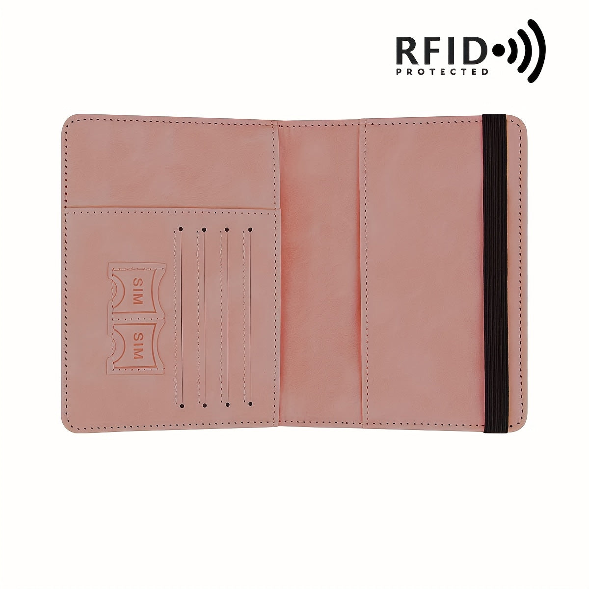 1pc RFID Passport Holder | Thin Retro PU Multi-Function Wallet, Travel Passport Bag, Light Grey with