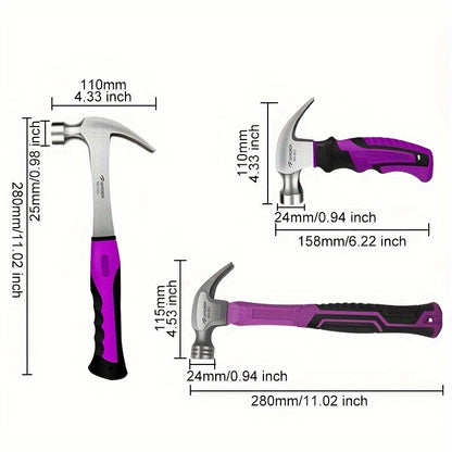 1pc Claw Hammer Nail Hammer Woodworking Striking Tools Carpenter Tools Steel Hammer