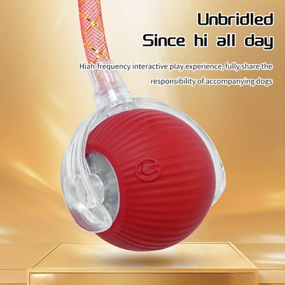 Indoor Cat Interactive Ball Toy with Elastic Net Tail, Automatic Moving Ball Toy for Floors/Tiles/Carpets, Smart Interactive Automatic Cat Toy Ball with Obstacle Avoidance and Motion-Activated Electric Cat Toy