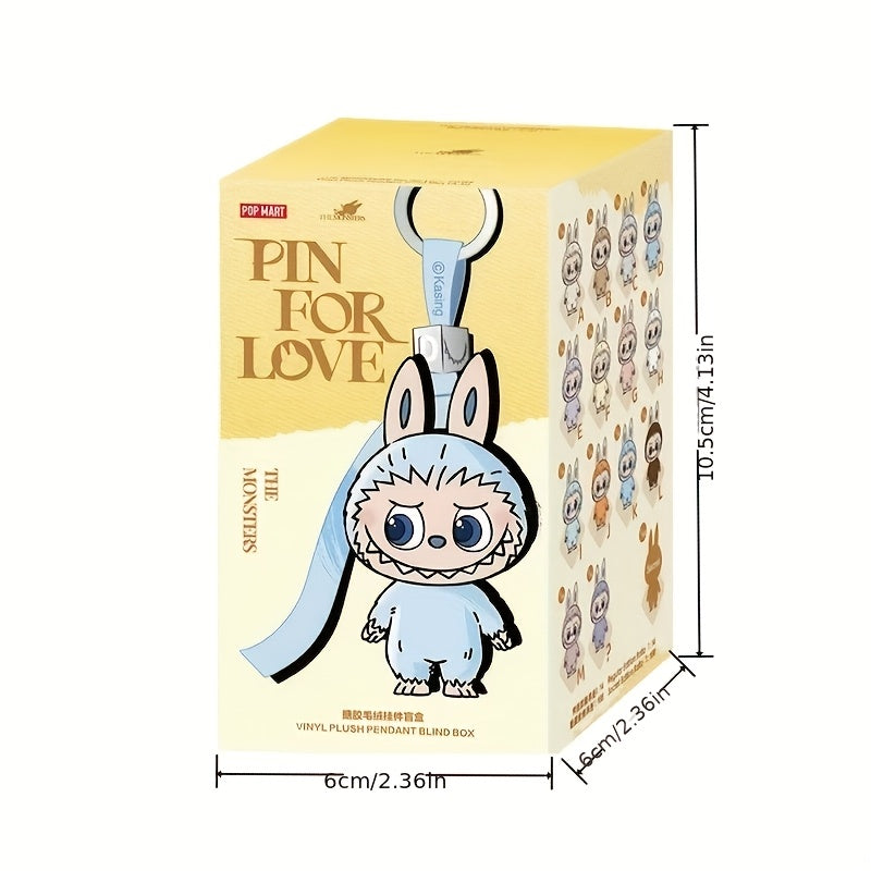 Single Box POP MART LABUBU THE MONSTERS PIN for LOVE Series Vinyl Plush Pendant Mystery Box Mystery Box Guess Bag Toys Doll Cute Anime Figure Birthday Anniversary Gift Christmas Gift