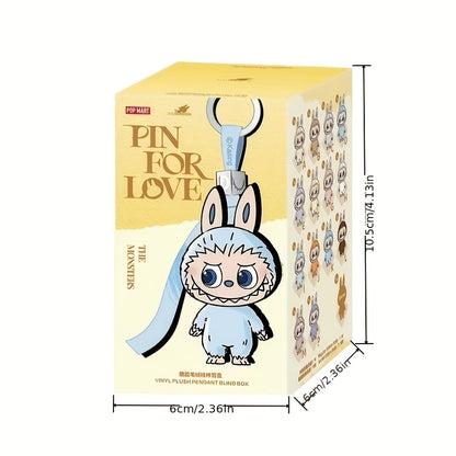 Single Box POP MART LABUBU THE MONSTERS PIN for LOVE Series Vinyl Plush Pendant Mystery Box Mystery Box Guess Bag Toys Doll Cute Anime Figure Birthday Anniversary Gift Christmas Gift