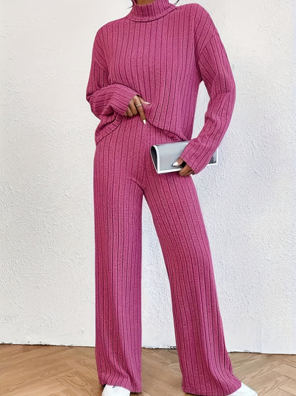 Long Sleeve Wide Leg Pants Set