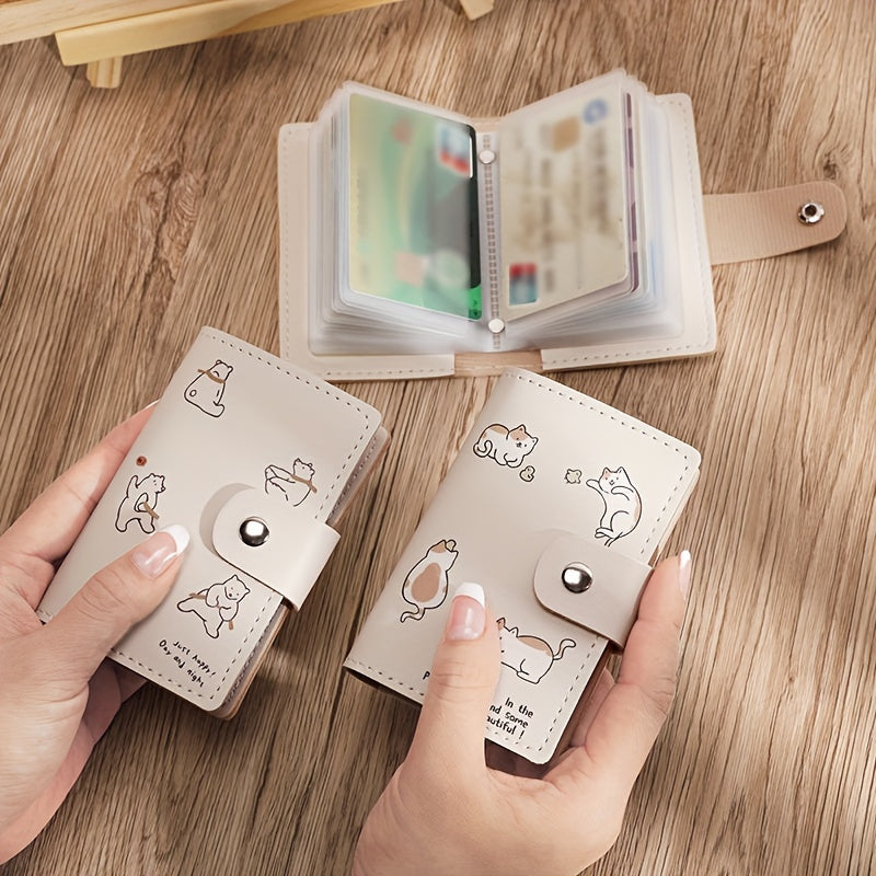 Compact Cardholder with Multiple Slots for Driving Licenses And Cute Personal Items, Also Serves As Coin Purse