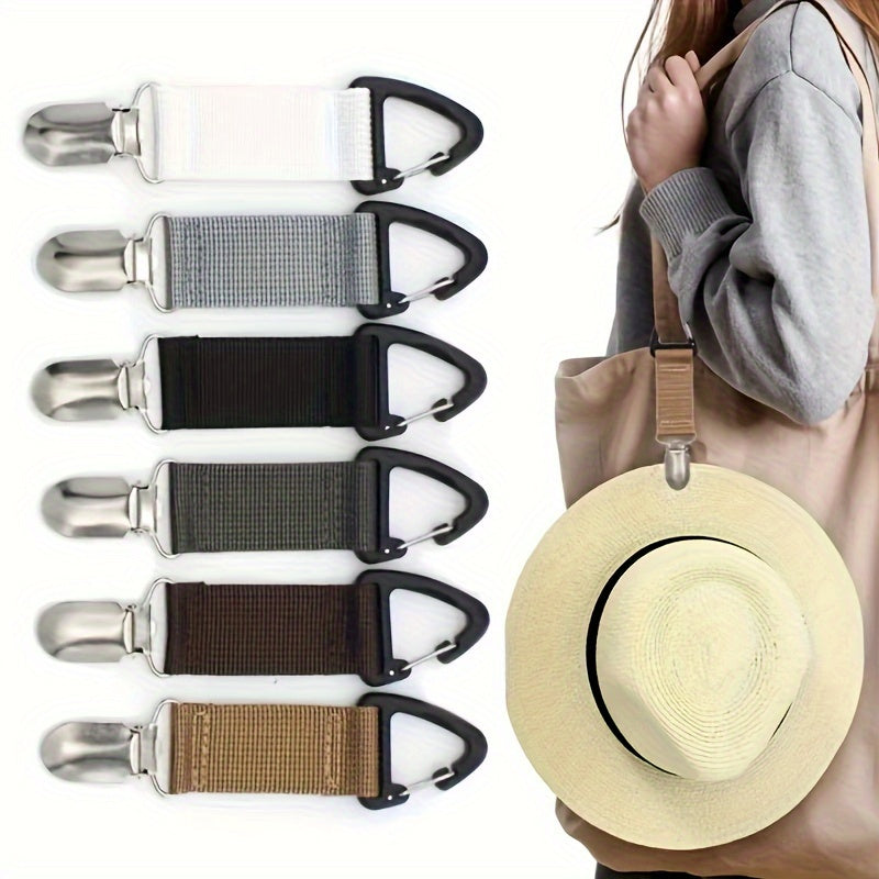 Ultra-Lightweight Travel Hat Clip - Conveniently Hangs on Bag, Securely Holds Hats - Portable, Essential Accessories for Handbags, Backpacks, Luggage