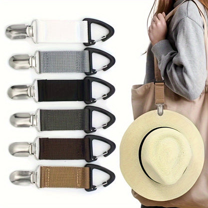 Ultra-Lightweight Travel Hat Clip - Conveniently Hangs on Bag, Securely Holds Hats - Portable, Essential Accessories for Handbags, Backpacks, Luggage