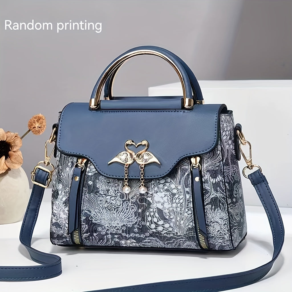 [Trendy Textured Bag] Stylish High-End Textured Women's Bag - Practical Printed Handbag - Trendy Shoulder And Crossbody Bag for Fashionable Ladies