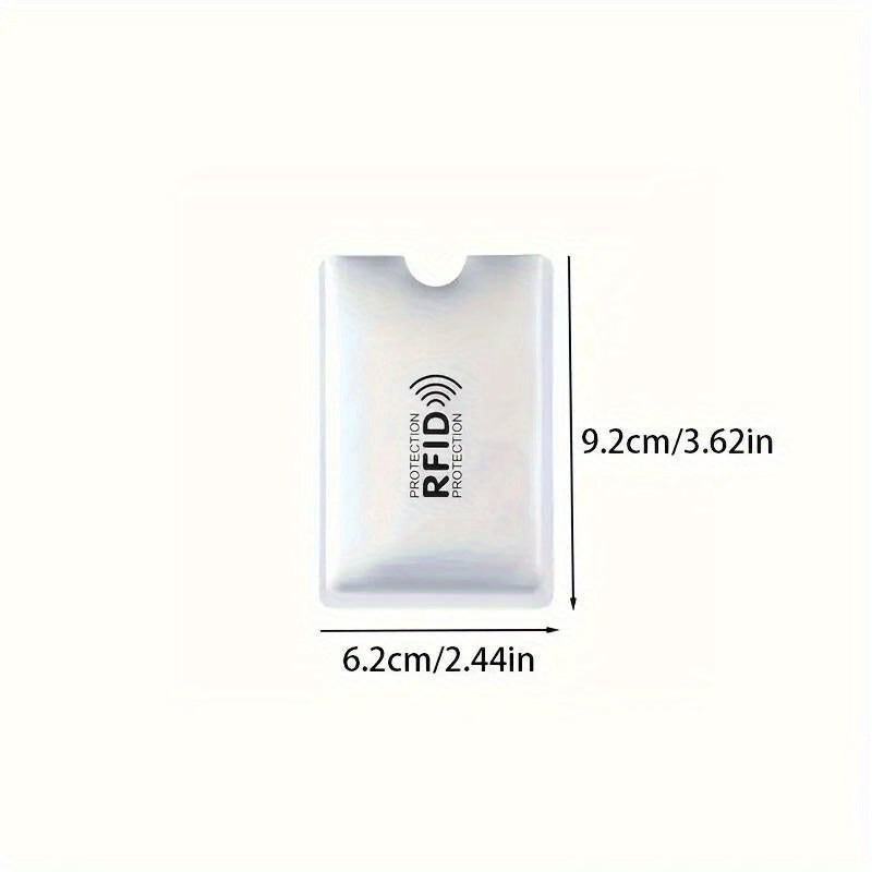 [RFID Blocking Sleeves] High Quality 1/5/10/20/30/50pcs RFID Blocking Sleeves | RFID Card Holder, Credit Card Sleeves Set, Secure Sleeve, Portable Durable RFID Card Sleeves for Women Men Wallet (Silvery)