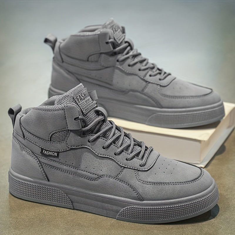 Men'S Mid-Top Fashion Sneakers | Comfortable Non-Slip Low-Top Skateboarding Shoes, Breathable Casual Lace-Up Walking Shoes with Soft Sole, High-Quality Faux, Suitable for All Seasons and Outdoor Activities, Ideal for Halloween, Christmas
