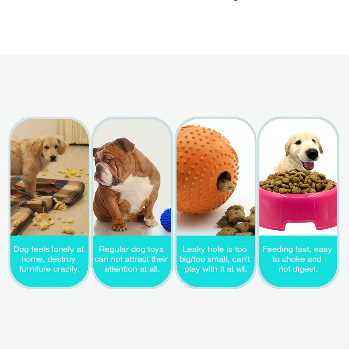 Dog IQ Treat Ball Puzzle Toy, Interactive Food Dispensing Pet Slow Feeder Ball, UFO Design Dog Enrichment Toys