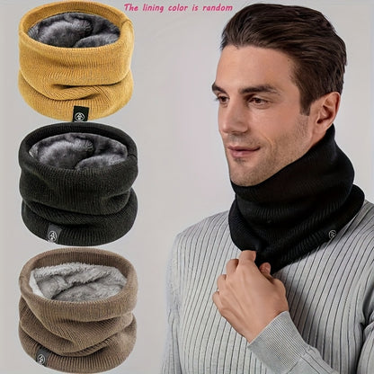 Stretchable Elegant Solid Color Scarf 1pc - Velvet Lined Neck Warmer for Men and Women - Warmth for Outdoors, 80% Polyester 20% Spandex, Machine Washable