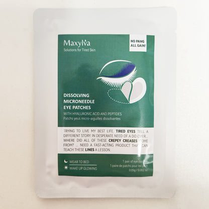 Hyaluronic Acid Soluble Dissolving 0.28mm Microneedle Under Eye Patches