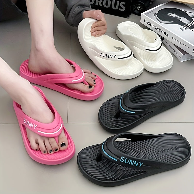 2025 EVA Simple Casual Slippers for Men And Women, Suitable for Home, Indoor, Bathroom, Shower, Non-Slip, Thick Sole, Odor-Resistant, Couple'S Outdoor Flip-Flops for Spring And Autumn.