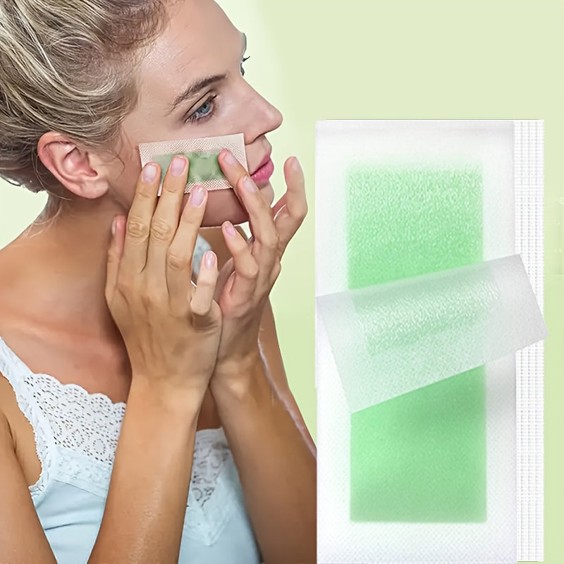 30pcs Tea Tree Wax Paper, Moisturiz, Lasting Smooth, One Tear, Create Delicate Smooth Skin, Instant No Black Point, No Residue, Painless, Suitable for Lips, Body, Hands, Feet, Armpit, Facial Hair Removal Wax Paper, Hair Removal, Rapid Hair Removal