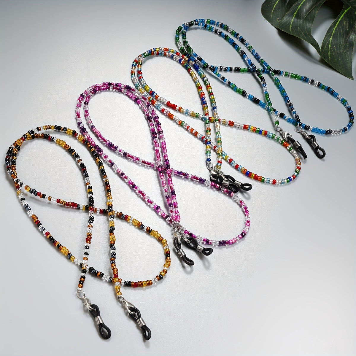 1pc Multi-Colored Beaded Glasses Chain | Chic Fashion Eyewear Accessory, Trendy and Versatile Glasses Strap, Eyeglass Retainer and Convenient Mask Holder by ChiChain