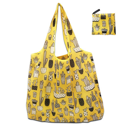 1pc Vibrant Dog Print Tote Bag - Reusable, Foldable, Durable Polyester Shoulder Bag with Buckle Closure, Ideal for Shopping, Travel, and Kitchen Storage, Travel Accessory|Playful Accessory|Durable Handle Bag