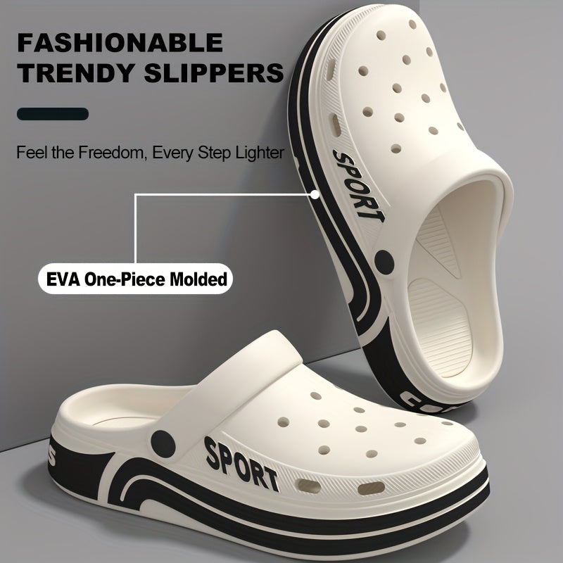 Men's EVA Thick-Soled Fashionable Versatile Trendy Durable Sporty Breathable Beach Shoes for Outdoor Wear